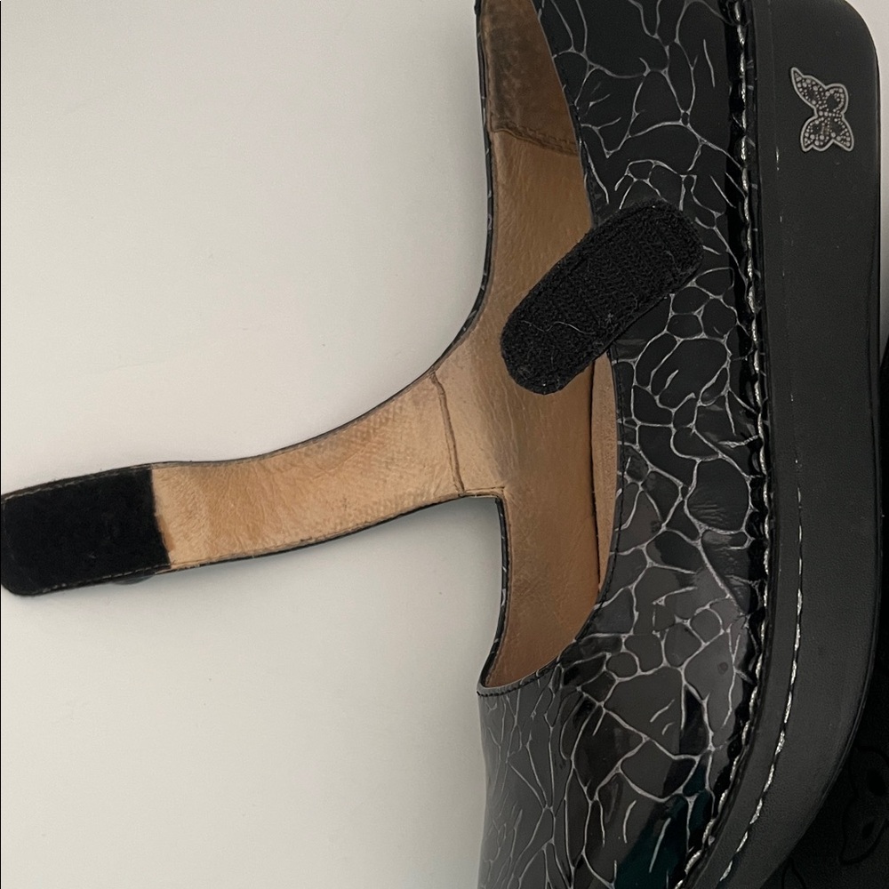 Alegria Black Etched Paloma Mary Jane Shoes Size 38 - Picture 9 of 16